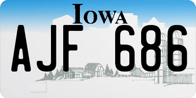 IA license plate AJF686