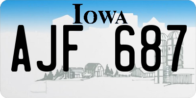 IA license plate AJF687