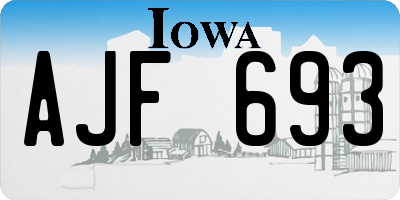 IA license plate AJF693