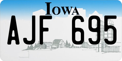 IA license plate AJF695