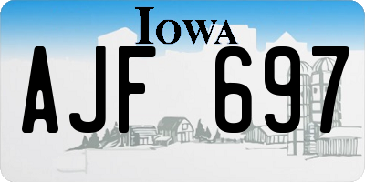 IA license plate AJF697