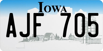 IA license plate AJF705