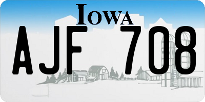 IA license plate AJF708