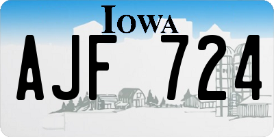 IA license plate AJF724