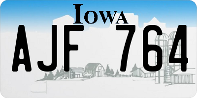 IA license plate AJF764
