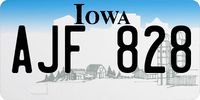 IA license plate AJF828