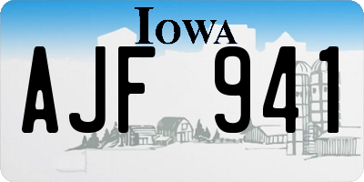 IA license plate AJF941