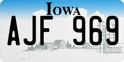 IA license plate AJF969