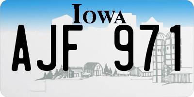 IA license plate AJF971