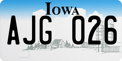 IA license plate AJG026