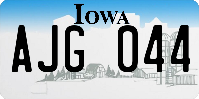 IA license plate AJG044