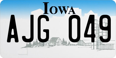 IA license plate AJG049