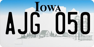 IA license plate AJG050