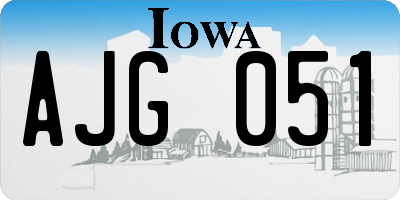 IA license plate AJG051