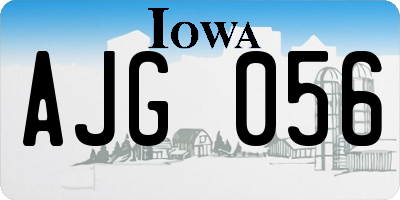 IA license plate AJG056