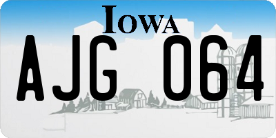 IA license plate AJG064