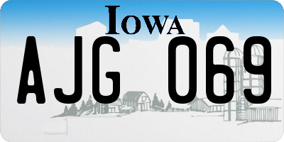 IA license plate AJG069