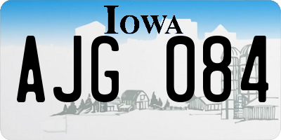 IA license plate AJG084