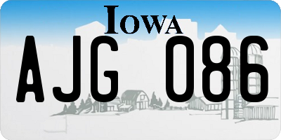 IA license plate AJG086