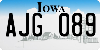 IA license plate AJG089
