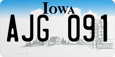 IA license plate AJG091