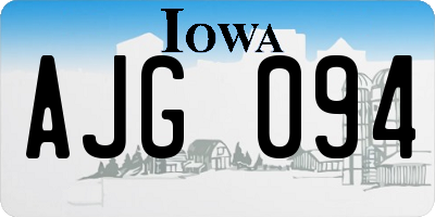 IA license plate AJG094