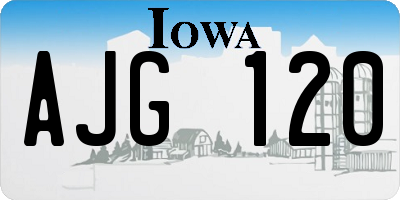 IA license plate AJG120