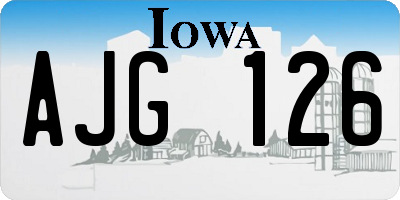 IA license plate AJG126