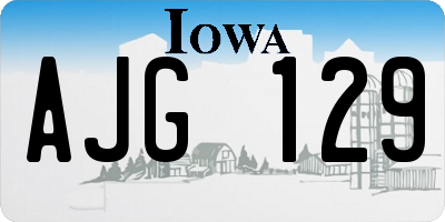 IA license plate AJG129