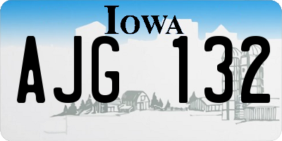 IA license plate AJG132