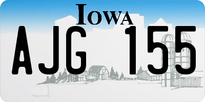 IA license plate AJG155