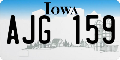 IA license plate AJG159