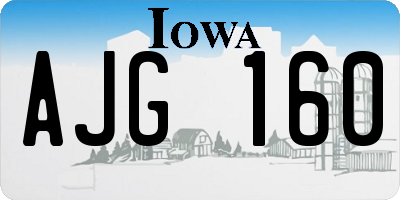 IA license plate AJG160
