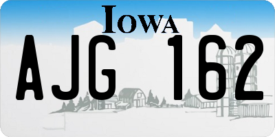 IA license plate AJG162