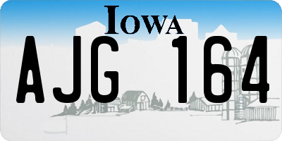 IA license plate AJG164