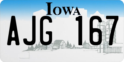 IA license plate AJG167