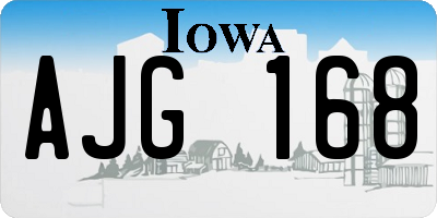 IA license plate AJG168
