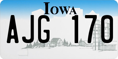 IA license plate AJG170