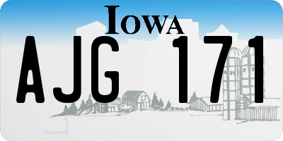 IA license plate AJG171