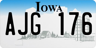 IA license plate AJG176