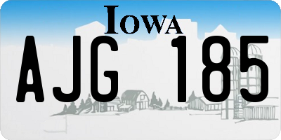 IA license plate AJG185