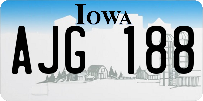 IA license plate AJG188