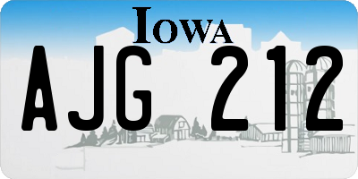 IA license plate AJG212