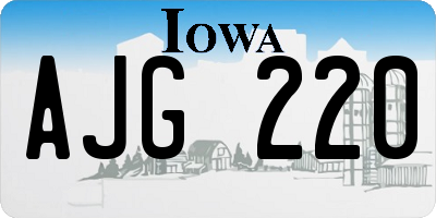 IA license plate AJG220