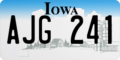 IA license plate AJG241