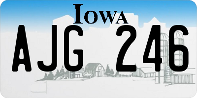 IA license plate AJG246