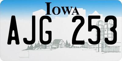 IA license plate AJG253
