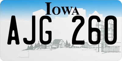 IA license plate AJG260
