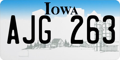 IA license plate AJG263