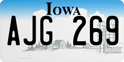 IA license plate AJG269